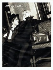 Werbung Advertising 059 2008 Longchamp Lederwaren Tasche Kate Moss & G. Ulliel