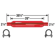 Cherry Bomb 87515CB Muffler 30.5 inch OAL, 26 in Body 2.25" Inlet  2.25" Outlet