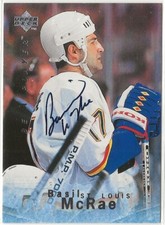 1995 1995-96 Be A Player Autographs #S6 Basil McRae St Louis Blues Upper Deck