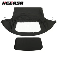 For Mazda Miata 1990-2005 Soft Top Convertible Window Black & Clear Cabrio