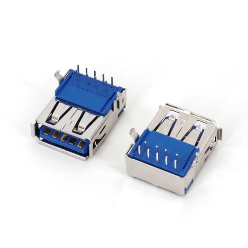 10Pcs USB 3.0 Type A 9Pin Right Angle DIP Female Socket PCB Solder Connector - Picture 2 of 5
