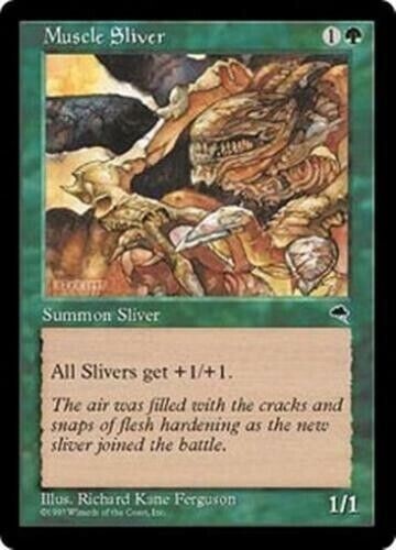 MUSCLE SLIVER Tempest MTG Green Creature MP