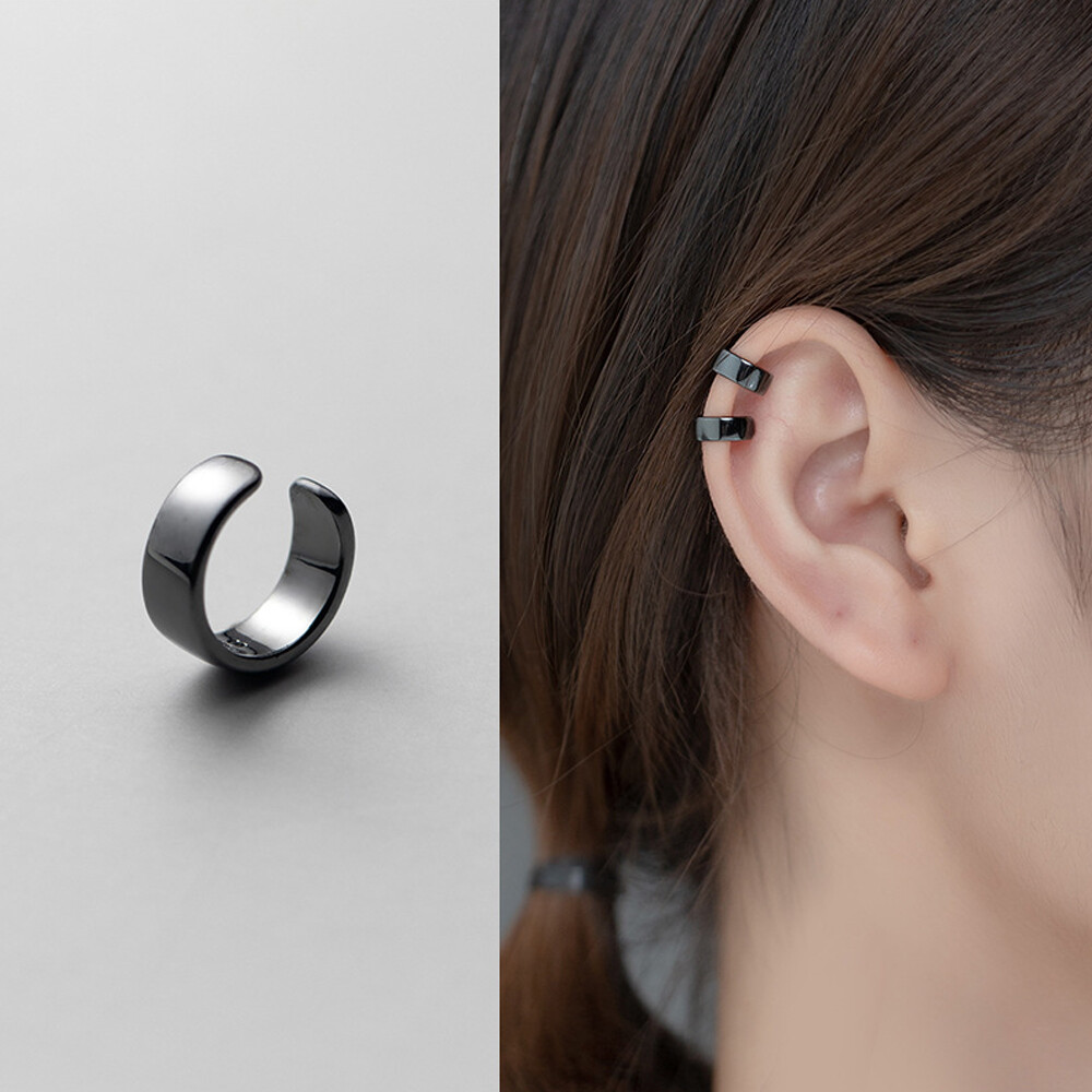 Produktbild von Schlichte Ohrklemme Aus Sterling Silber 925 – Ohne Piercing, Als Ear Cuff Für Damen