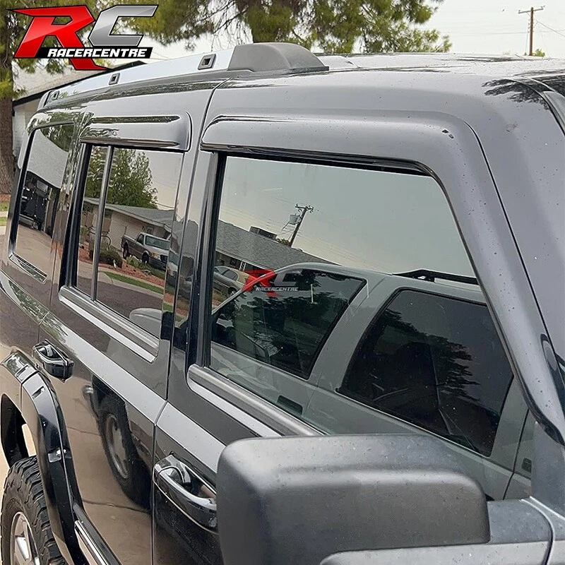 Fits 06-10 Jeep Commander Acrylic Window Visors Vent Wind Deflector Rain Guard Foto 3 de 4