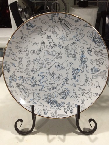 Disney Ink And Paint Character Sketch 10.5” Plate New - Imagen 1 de 4