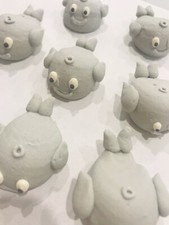 24 Icing Grey Whale Cupcake Toppers Birthday Party Nautical Theme Marine Cake