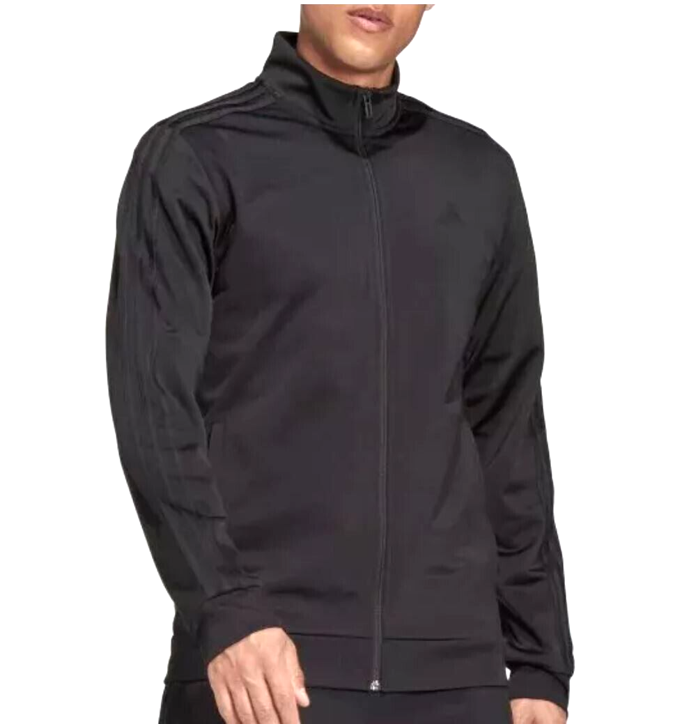 NEW ADIDAS MEN'S ESSENTIALS 3 STRIPES TRICOT TRACK JACKET~ SIZE XL