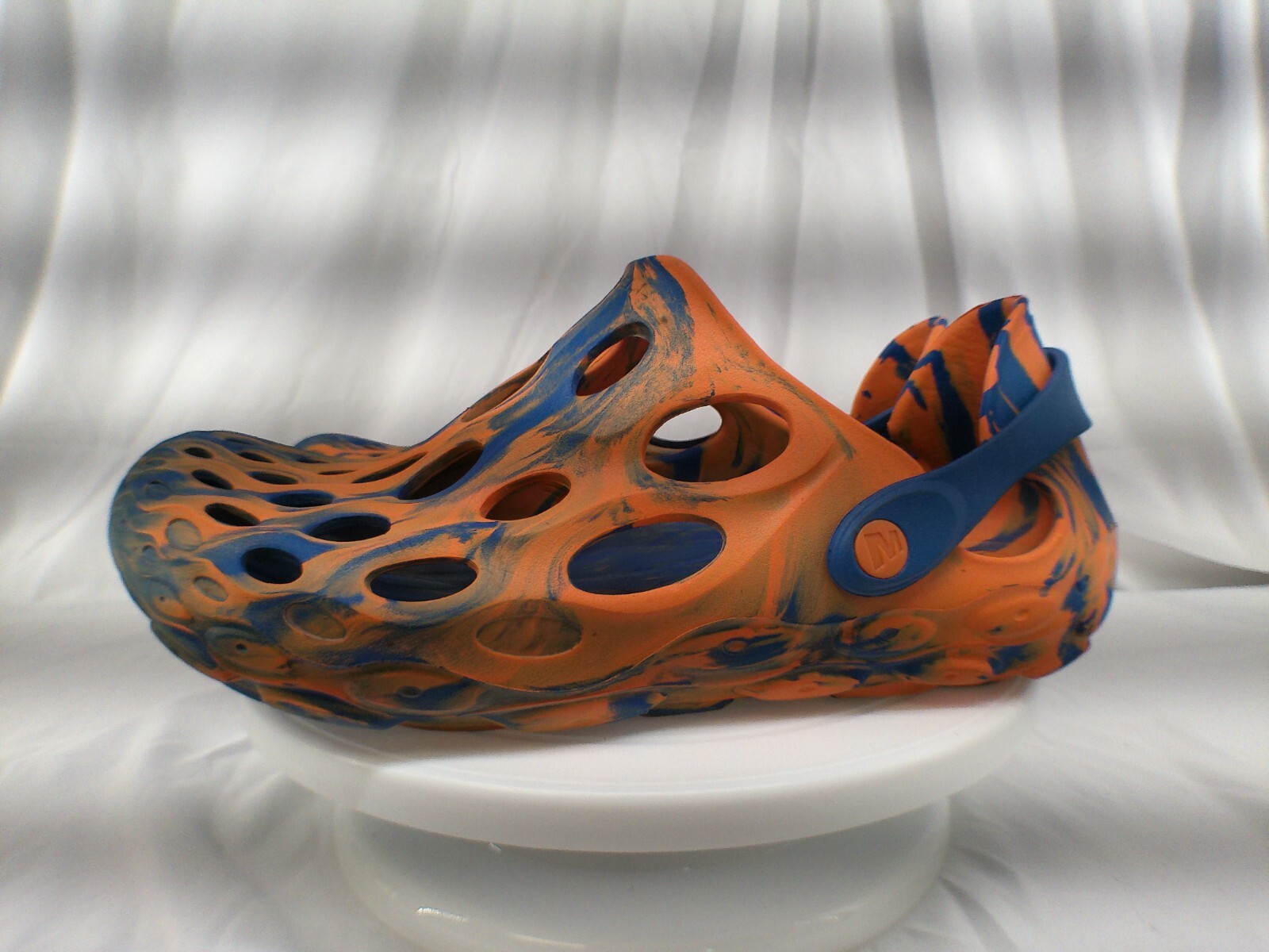 Zoccoli slip on casual Merrell Hydro Moc uomo 10 blu e arancione stile coccodrillo