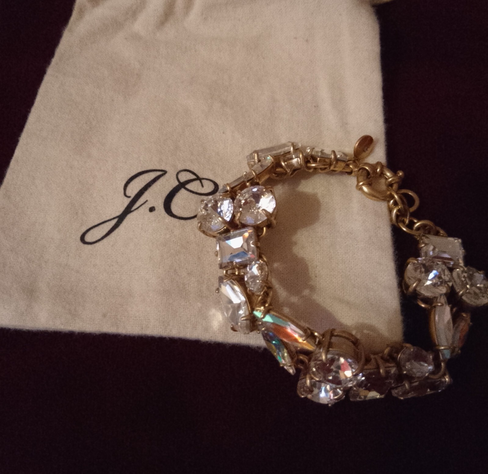 J.Crew Signed Stunner - Clear & AB Crystal Shapes… - image 1