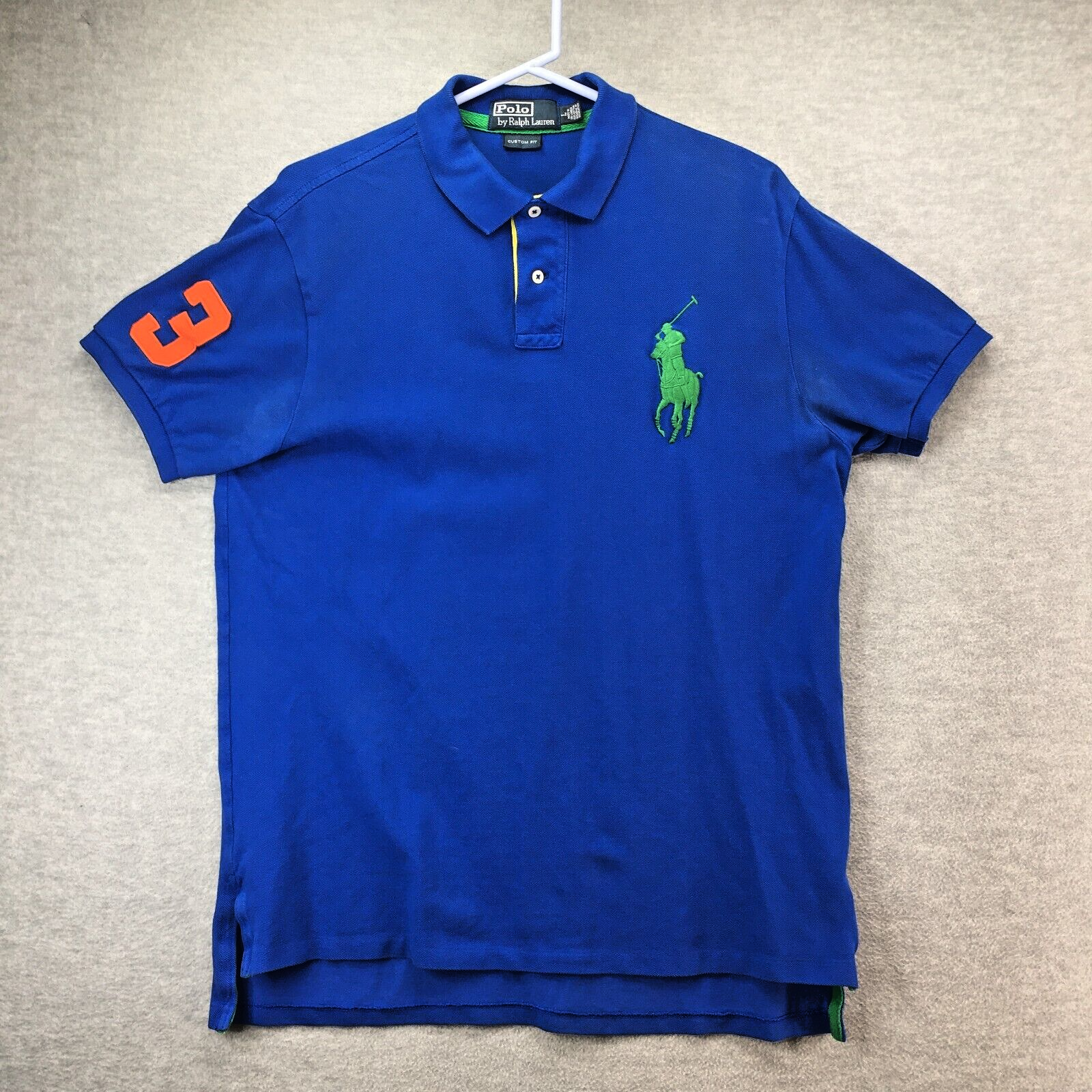 Polo Ralph Lauren Maglietta Rugby GRANDE Big Pony Logo #3 Blu