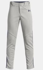 Under Armour Boys Gray w/ Black Piped Youth UA Utility Baseball Pants