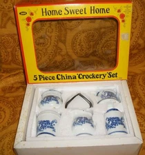 Vintage Jaymer Home Sweet Home 5 Piece Crockery Set7055