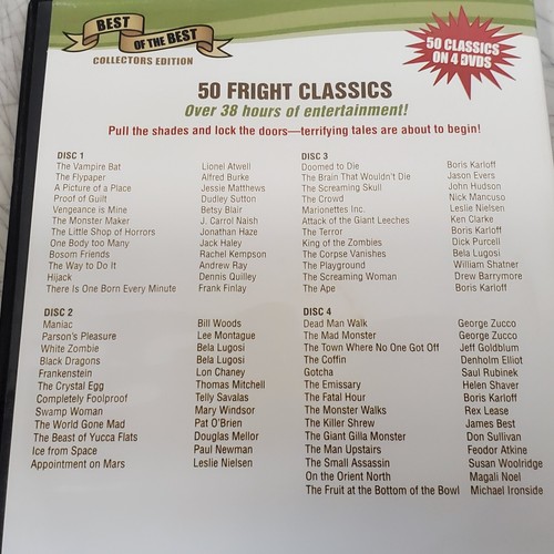 50 Horror Klassiker DVD 4 Disc Set (38 Stunden) - Bild 4 von 5