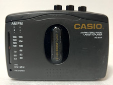 Walkman Casio AM/FM Stereo Radio Cassette Player Model AS-201R WORKS