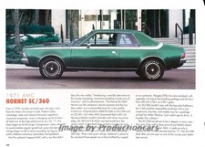1971 Amc American Motors Hornet Sc360 Sc360 - Original Car Print Article J264