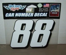 ALEX BOWMAN #88 CAR NUMBER DECAL WINCRAFT 7 X 4.75 DECAL STICKER SHEET