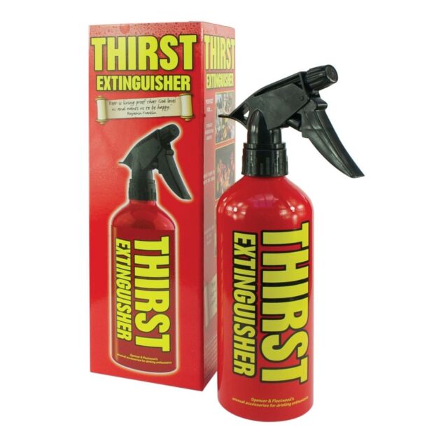 Fire Thirst Extinguisher Drinking Bottle Beer Game Dispenser Party Hen Stag Do