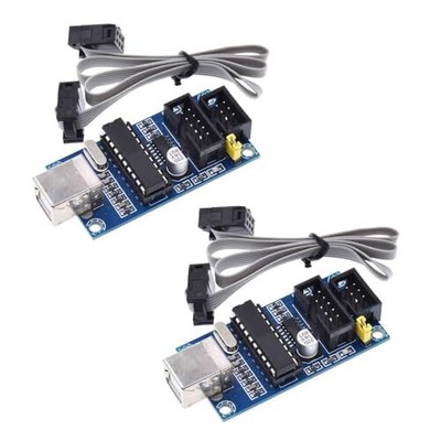 2PCS USBTiny USBtinyISP AVR ISP Programmer bootloader 6pin Programming Cable
