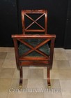 Pair Regency Stools Seats in Mahogany Day Chair