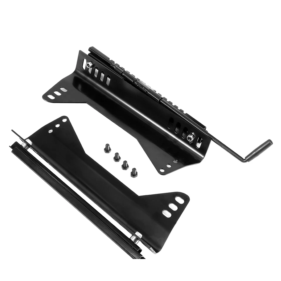 Universal Black Left/Right Large Wider Fabric Racing Seats Pair Car Seats - Image 3 of 4