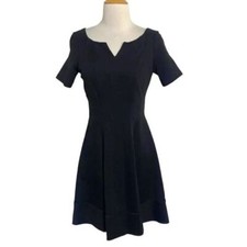Little Black Dress Fit & Flare V-Neck Short Sleeve Cocktail Dress