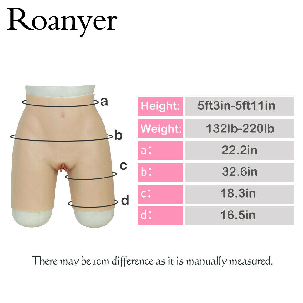Tex-Eorey Pantaloni da Vagina in Silicone per Uomo - Slip Falsi a Scomparsa in Vagina per Crossdresser Transgender CD travestito Pantalone Shemale,Withcatheter Hair