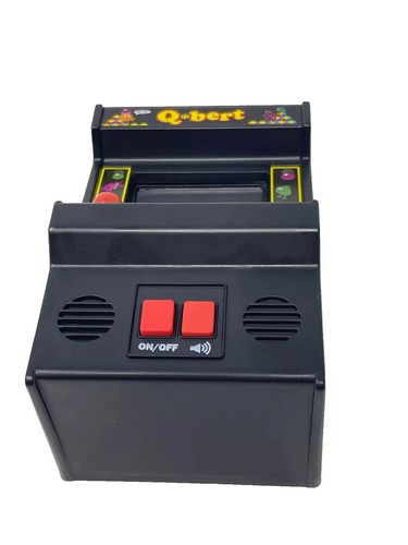 Q*bert - Basic Fun #09543 Handheld Arcade Classic Video Game Mini Cabinet WORKS - Picture 9 of 9