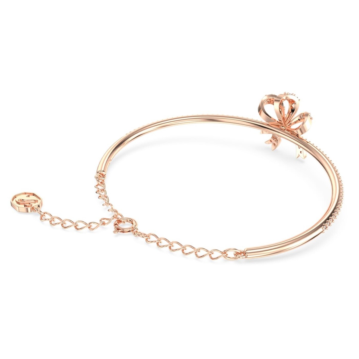 Swarovski Volta bangle Bow, White, Rose gold-tone plated 5647565 Swarovski Volta bangle Bow, White, Rose gold-tone plated 5647565