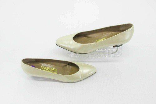 Scarpa donna Salvatore Ferragamo taglia 8 AA abito stretto tacco pompa usata qp - Foto 11 di 12