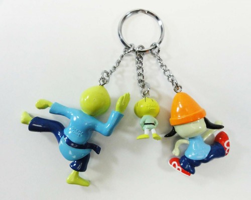 Pa Rapper the Rapper TRIPLE CHARACTER KEY CHAIN Pa Rapper the Rapper SONY JAPAN - Picture 8 of 9