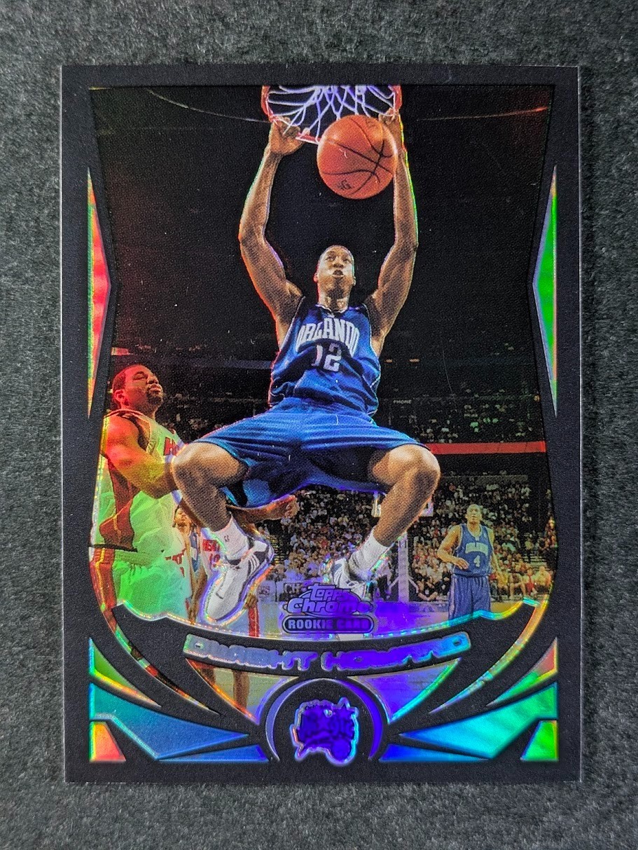 2004-05 Topps Chrome DWIGHT HOWARD 141/500 Rookie RC Black Refractor HOF SP #166