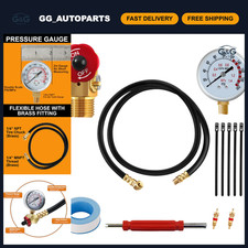12pc Air Tank Repair Kit - Hose Assembly Pressure Gauge Valve Tools Connecto 12pc Air Tank Repair Kit - Hose Assembly Pressure Gauge Valve Tools Connecto