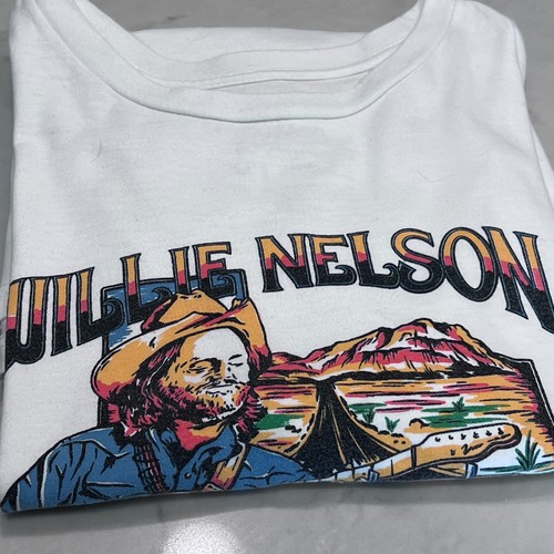 Willie Nelson Brixton T-Shirt Men’s Medium White Graphic Tee On The Road Again - Picture 8 of 9