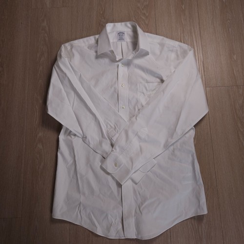 Brooks Brothers Regent Oberhemd Herren 15,5-35 weiß bügelfrei Supima Baumwolle