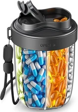 Large Pill Organizer with 7 Large Compartments - Portable Pill Dispenser