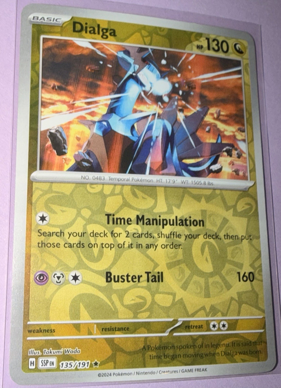 Dialga Holo Rare SV08: Surging Sparks 135/191 NM