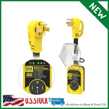 RV Surge Protector, 50 Amp 12800 Joules RV Circuit Analyzer Full Protection, IP6