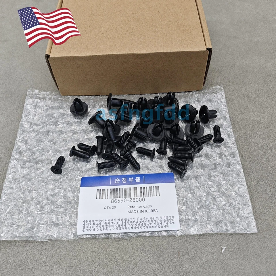 ¡NUEVO! 20x Clips de retención de moldura de tornillo para guardabarros de parachoques 86590-28000 para Hyundai Foto 3 de 4