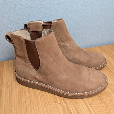 LL Bean Brown Suede Chelsea Ankle Boots Women Size 10