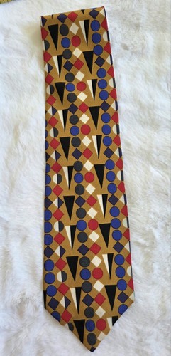 Vintage 80s 90s Format Men's Ties Retro Geometric Bold Color 100% Silk Japan - Picture 12 of 21
