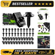 50PCS U-Nut Clips Hex Head Bolts Kit for Automotive Body Repair