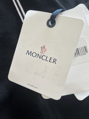 NWT Mens Large Moncler Polo Black Brand New with Tags - Picture 4 of 18