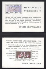 MEXICO #1189,C608 MINT, NH SOUVENIR SHEETS