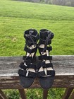 Marc Fisher Paradox Black Suede Gladiator Heels Size 6M NWOB — photo 2