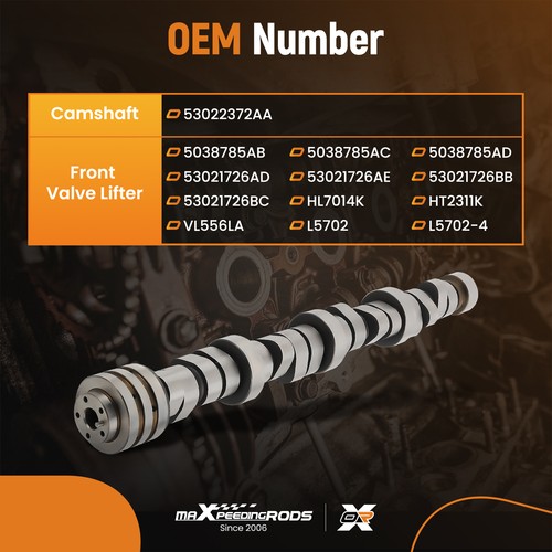 Camshaft & MDS Lifters Kits for Dodge Ram 1500 Hemi 5.7L V8 5038786AB 2009-15 - Bild 3 von 12