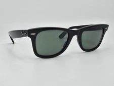 Ray-Ban B&L RB2140 901 Wayfarer Black Frame G15 Green Glass Lens Sunglasses 50mm