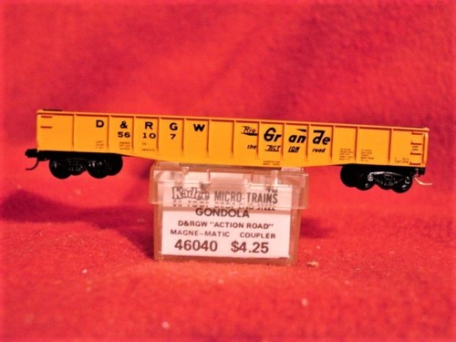 KD46040-1 D&RGW 'ACTION ROAD' 50' Fishbelly Gondola Drop End #56107 'NUEVO' ESCALA N | Zustand: New