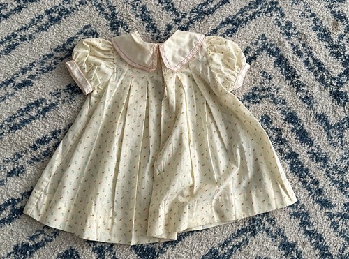 Vintage Cinderella Toddler Girls Yellow Dress with Pink Flowers Size 3T - Picture 3 of 3