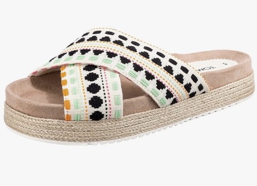 New TOMS Women's Paloma Natural Global Woven Sandals Size 10 - Picture 3 of 9
