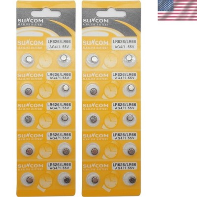 High-Performance 1.5V AG4 Alkaline Batteries - 20 Count for Toys & Remotes
